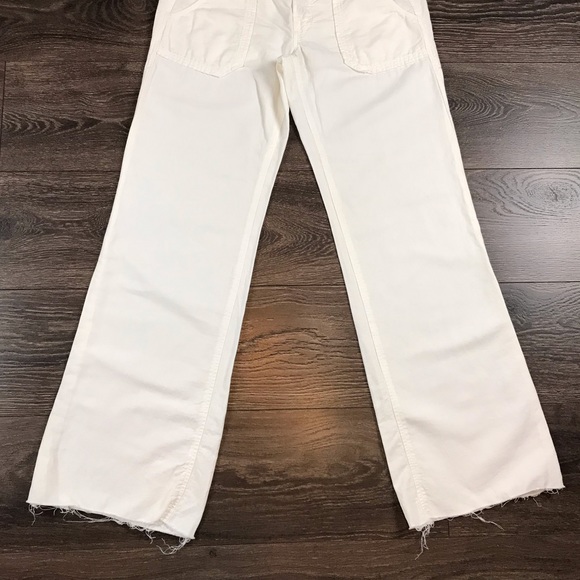Diesel Only The Brave Women’s Wide Leg White Denim Distressed Jeans Size 28 - Picture 3 of 10